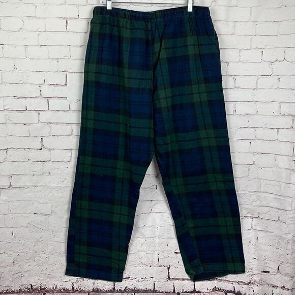 Polo Ralph Lauren Pants Mens XL Sleepwear Plaid Lounge Flannel Logo Green Blue - Picture 9 of 10